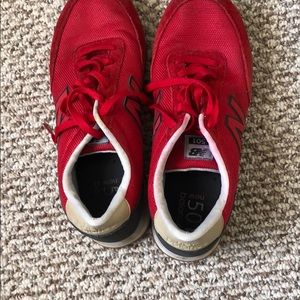 New Balance red sneakers